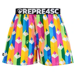 Pánské trenky s vytkávanou gumou EXCLUSIVE MIKE - Pánské trenky s vytkávanou gumou REPRE4SC EXCLUSIVE MIKE PASTEL UP! - R4M-BOX-0726S - S