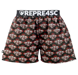Pánské trenky s vytkávanou gumou EXCLUSIVE MIKE - Pánské trenky s vytkávanou gumou REPRE4SC EXCLUSIVE MIKE DEVIL'S HELL TRAIN - R5M-BOX-0712S - S