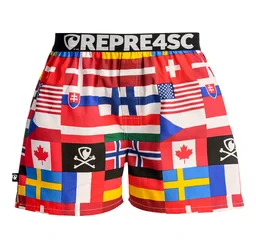 Pánské trenky s vytkávanou gumou EXCLUSIVE MIKE - Pánské trenky s vytkávanou gumou REPRE4SC EXCLUSIVE MIKE HOCKEY WORLDS - R5M-BOX-0702M - M