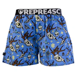 Pánské trenky s vytkávanou gumou EXCLUSIVE MIKE - Pánské trenky s vytkávanou gumou REPRE4SC EXCLUSIVE MIKE ICE LAND - R5M-BOX-0707L - L