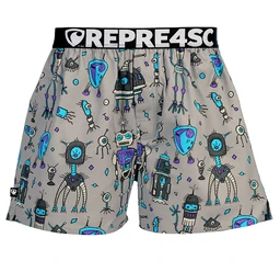 Pánské trenky Exclusive - Pánské trenky s vytkávanou gumou REPRE4SC EXCLUSIVE MIKE WE ARE THE ROBOTS - R6M-BOX-0721S - S