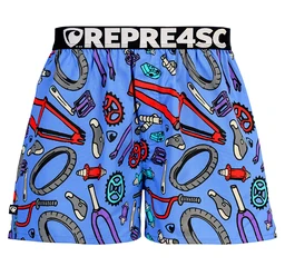 Pánské trenky Exclusive - Pánské trenky s vytkávanou gumou REPRE4SC EXCLUSIVE MIKE BMX SHOP - R6M-BOX-0713S - S