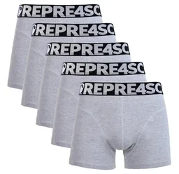 men's boxer briefs - Men's boxer briefs REPRE4SC 5PACK SPORT GREY - R6M-BOX-0453S - S