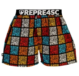 HERREN boxershorts mit elastischem Bund EXCLUSIVE MIKE - Pánské trenky s vytkávanou gumou REPRE4SC EXCLUSIVE MIKE QR CUBES - R6M-BOX-0719S - S