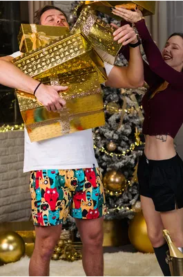 Pánské trenky všitá guma EXCLUSIVE ALI - Pánské trenky s všitou gumou REPRE4SC EXCLUSIVE ALI CAT FANS - R4M-BOX-0606S - S