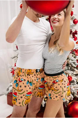 men's boxershorts with woven label EXCLUSIVE ALI - Men's boxer shorts REPRE4SC EXCLUSIVE ALI FLUFFY FELLOW - R4M-BOX-0623S - S