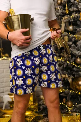 men's boxershorts with woven label EXCLUSIVE ALI - Men's boxer shorts REPRE4SC EXCLUSIVE ALI JUST HODL IT - R5M-BOX-0611S - S