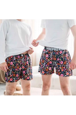 men's boxershorts with Elastic waistband EXCLUSIVE MIKE - Men's boxer shorts REPRE4SC EXCLUSIVE MIKE ESQUELETOS BAILANDO - R4M-BOX-0714S - S