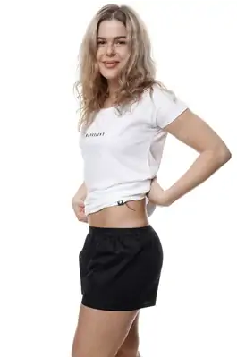 Dámské trenky - Dámské trenky s vytkávanou gumou REPRE4SC SOLID BLACK - R9W-BOX-0715S - S