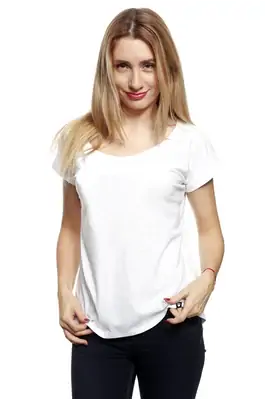 T-SHIRTS FÜR DAMEN - Kurzarm T-shirt für Frauen REPRE4SC SOLID WHITE - R8W-TSS-2702S - S