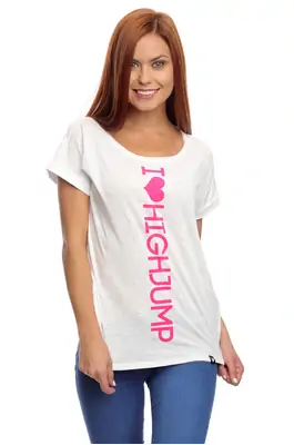 Oficiální kolekce HIGH JUMP trika - Kurzarm T-shirt für Frauen REPRE4SC High Jump LOVER - R9W-TSS-0902L - L