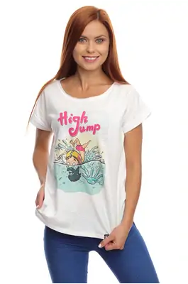 Oficiální kolekce HIGH JUMP trika - Kurzarm T-shirt für Frauen REPRE4SC High Jump CLIFF DIVER - R9W-TSS-1002M - M