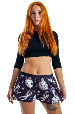 Dámské trenky - Dámské trenky s vytkávanou gumou REPRE4SC SPACE GAMES - R2W-BOX-0719L - L
