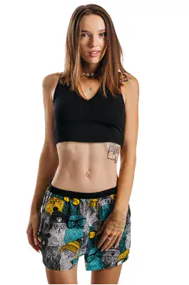 Ladies boxershorts with elastic waistband GIGI - Women's boxer shorts Repre GIGI OWLS COOL - R3W-BOX-0717L - L