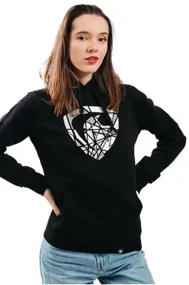 Women's sweatshirts - Women's sweatshirt hooded REPRE4SC FRAGILE LOGO - R3W-SWH-0101S - S