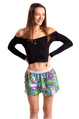 Ladies boxershorts with elastic waistband GIGI - Women's boxer shorts REPRE4SC GIGI EASTER SURPRISE - R4W-BOX-0712S - S