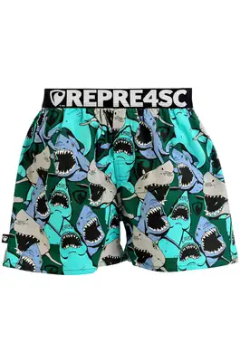 men's boxershorts with Elastic waistband EXCLUSIVE MIKE - Men's boxer shorts REPRE4SC EXCLUSIVE MIKE HAPPY SHARKS - R4M-BOX-0709S - S