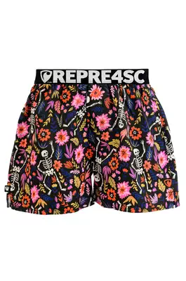 men's boxershorts with Elastic waistband EXCLUSIVE MIKE - Men's boxer shorts REPRE4SC EXCLUSIVE MIKE ESQUELETOS BAILANDO - R4M-BOX-0714S - S