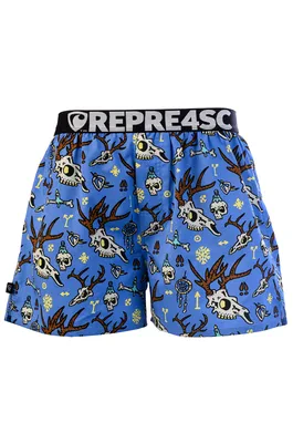 Pánské trenky s vytkávanou gumou EXCLUSIVE MIKE - Pánské trenky s vytkávanou gumou REPRE4SC EXCLUSIVE MIKE ICE LAND - R5M-BOX-0707S - S