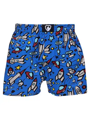 Pánské trenky všitá guma EXCLUSIVE ALI - Pánské trenky s všitou gumou REPRE4SC EXCLUSIVE ALI SPACE SHIPS - R0M-BOX-0611S - S