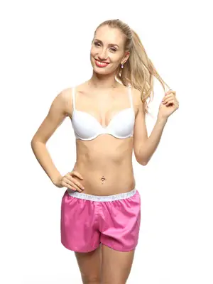 Ladies boxershorts - Women's boxer shorts REPRE4SC SOLID PINK - R7W-BOX-0107S - S