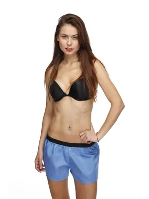 Dámské trenky - Dámske trenky REPRE4SC SOLID BLUE - R7W-BOX-0131S - S
