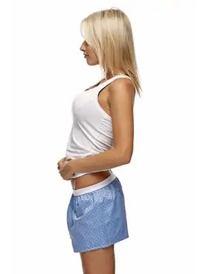 Dámské trenky - Boxershorts für Frauen REPRE4SC BLUE POPPIES - R7W-BOX-0151M - M