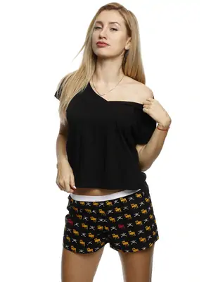 Dámské trenky - Dámské trenky s vytkávanou gumou REPRE4SC DEER HUNTER - R8W-BOX-0703S - S