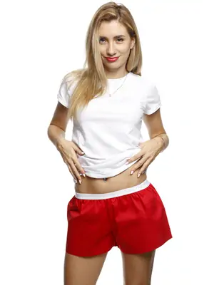 Dámské trenky - Dámske trenky REPRE4SC SOLID RED - R8W-BOX-0711S - S