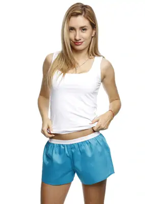 Dámské trenky - Dámske trenky REPRE4SC SOLID TURQUOISE - R8W-BOX-0710S - S