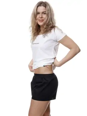 Dámské trenky - Dámské trenky s vytkávanou gumou REPRE4SC SOLID BLACK - R9W-BOX-0715S - S