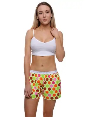 Dámské trenky - Dámské trenky s vytkávanou gumou REPRE4SC COLOR DOTS - R0W-BOX-0707S - S
