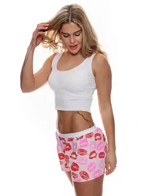 Dámské trenky - Boxershorts für Frauen REPRE4SC KISSES - R1W-BOX-0762M - M