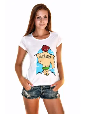 Oficiální kolekce HIGH JUMP trika - Kurzarm T-shirt für Frauen REPRE4SC High Jump Vochomůrka - R5W-TSS-0102S - S