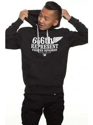 Pánské mikiny - Pánská mikina s kapucí REPRE4SC FIGHTER SQUADRON - R6M-SWH-6201S - S