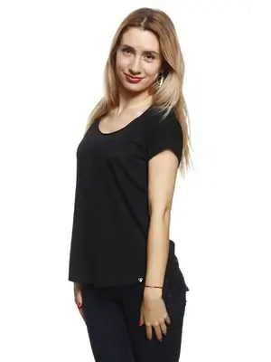 T-SHIRTS FÜR DAMEN - Kurzarm T-shirt für Frauen REPRE4SC SOLID BLACK - R8W-TSS-2701S - S