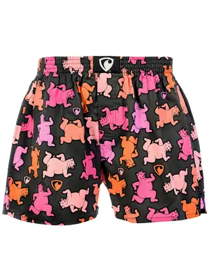 men's boxershorts with woven label EXCLUSIVE ALI - Men's boxer shorts REPRE4SC EXCLUSIVE ALI DANCING PIGGIES - R3M-BOX-0604S - S