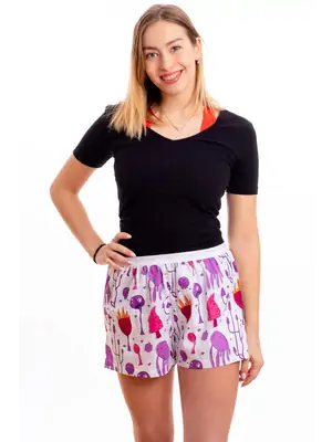 Ladies boxershorts with elastic waistband GIGI - Women's boxer shorts Repre GIGI VIOLET CREATURES - R3W-BOX-0707S - S