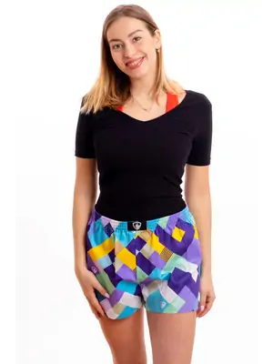 Dámske trenky všitá guma BELLA - Dámske trenky Repre BELLA ZIG ZAG - R3W-BOX-0611S - S