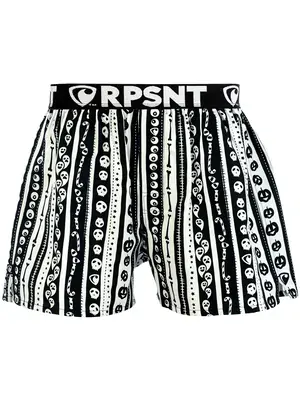 Pánské trenky s vytkávanou gumou EXCLUSIVE MIKE - Pánské trenky s vytkávanou gumou REPRE4SC EXCLUSIVE MIKE SPOOKY LINES - R3M-BOX-0734S - S