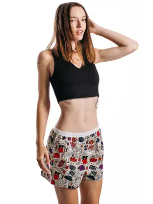 Damen boxershorts mit elastischem Bund GIGI - Boxershorts für Frauen Repre GIGI HOLLY JOLLY - R3W-BOX-0718S - S