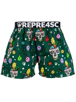 Pánské trenky s vytkávanou gumou EXCLUSIVE MIKE - Pánské trenky s vytkávanou gumou REPRE4SC EXCLUSIVE MIKE X-MASSACRE - R4M-BOX-0721S - S