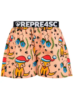 Pánské trenky s vytkávanou gumou EXCLUSIVE MIKE - Pánské trenky s vytkávanou gumou REPRE4SC EXCLUSIVE MIKE FLUFFY FELLOW - R4M-BOX-0723S - S