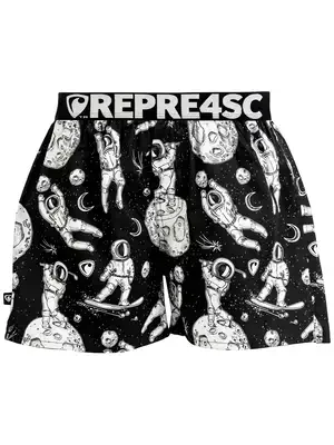 Pánské trenky s vytkávanou gumou EXCLUSIVE MIKE - Pánské trenky s vytkávanou gumou REPRE4SC EXCLUSIVE MIKE SPACE GAMES - R4M-BOX-0717S - S