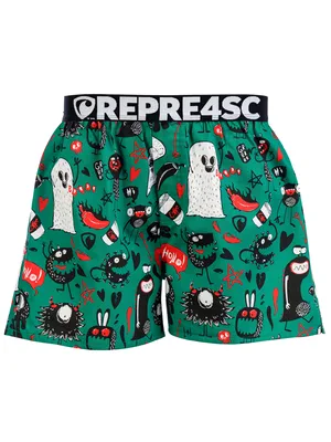 Pánské trenky s vytkávanou gumou EXCLUSIVE MIKE - Pánske trenky REPRE4SC EXCLUSIVE MIKE GRRRR! - R4M-BOX-0727S - S