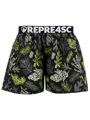 men's boxershorts with Elastic waistband EXCLUSIVE MIKE - Men's boxer shorts REPRE4SC EXCLUSIVE MIKE PRICKLY TREETOP - R4M-BOX-0724S - S