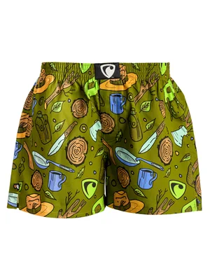 men's boxershorts with woven label EXCLUSIVE ALI - Men's boxer shorts REPRE4SC EXCLUSIVE ALI BUSHCRAFT - R5M-BOX-0604S - S