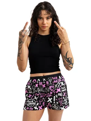 Ladies boxershorts with elastic waistband GIGI - Women's boxer shorts REPRE4SC GIGI FUCK CANCER - R5W-BOX-0713S - S