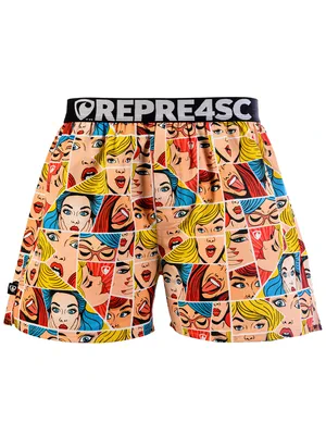 Pánské trenky s vytkávanou gumou EXCLUSIVE MIKE - Pánské trenky s vytkávanou gumou REPRE4SC EXCLUSIVE MIKE POP ART BABES - R5M-BOX-0708S - S