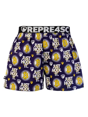 men's boxershorts with Elastic waistband EXCLUSIVE MIKE - Men's boxer shorts REPRE4SC EXCLUSIVE MIKE JUST HODL IT - R5M-BOX-0711S - S